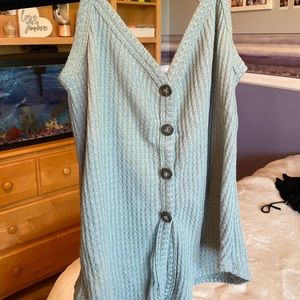 Sky and Sparrow button up tank top
